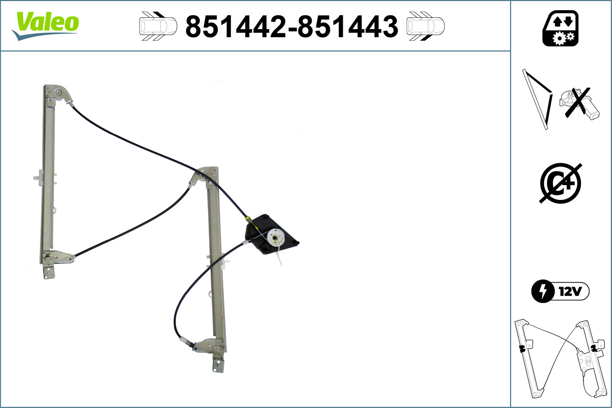 Alzacristallo VALEO 851443